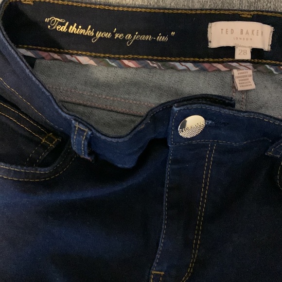 Ted Baker blue jeans size 28 inseam 25- ankle length tight fit. - Picture 7 of 9